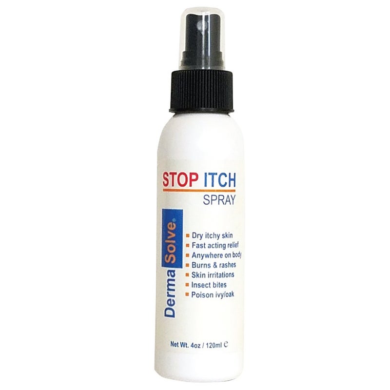 Dermasolve Stop Itch Spray with 100% Organic Neem Oil, Scalp and Body Psoriasis Relief, Dry Skin, Bites, Sunburn, Burns and Rashes