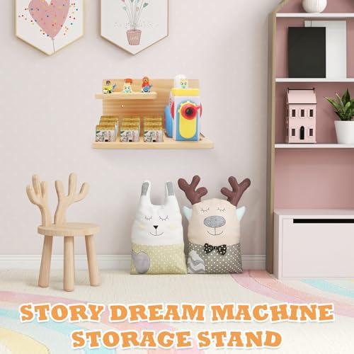 Taladad Wall Shelf Compatible with Little Tikes for Story Dream Machine Books Starter Set, for Little Tikes for Storytime Audio Play Real for Littles Character Storage Floating Shelves (Natural) - Image 5