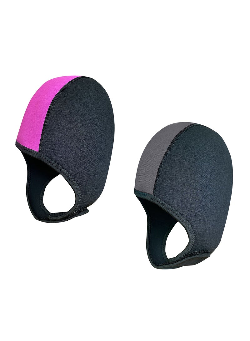 Generic Diving cap Outdoor snorkeling warm swimming cap Winter swimming sun Velcro diving cap 2 sets - Image 1