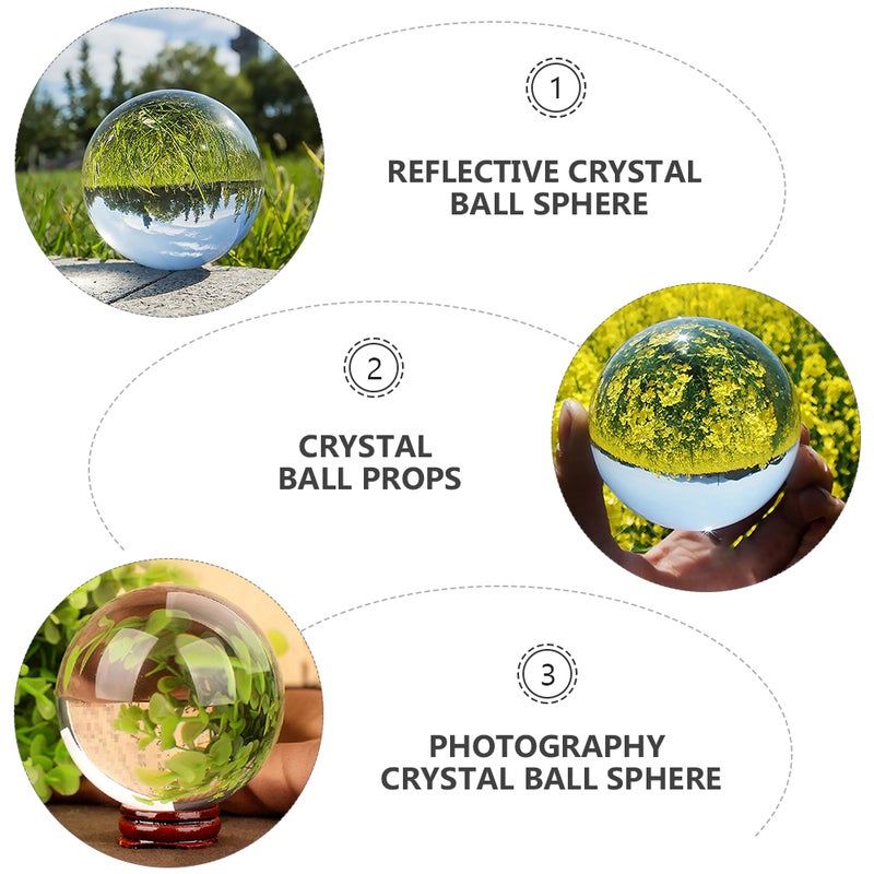 Clear Crystal Art Decor Crystal Prop Photography Reflective Sphere - Image 5