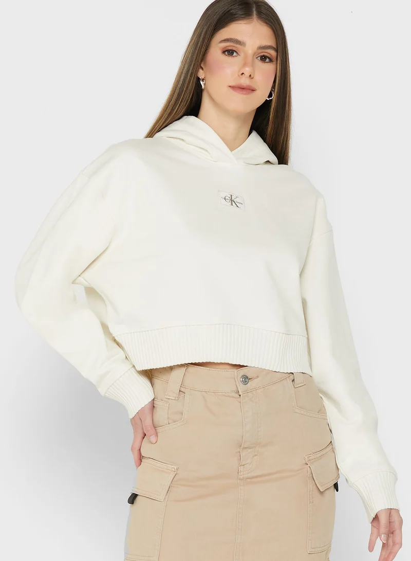 Calvin Klein Jeans Crop Logo Hoodie