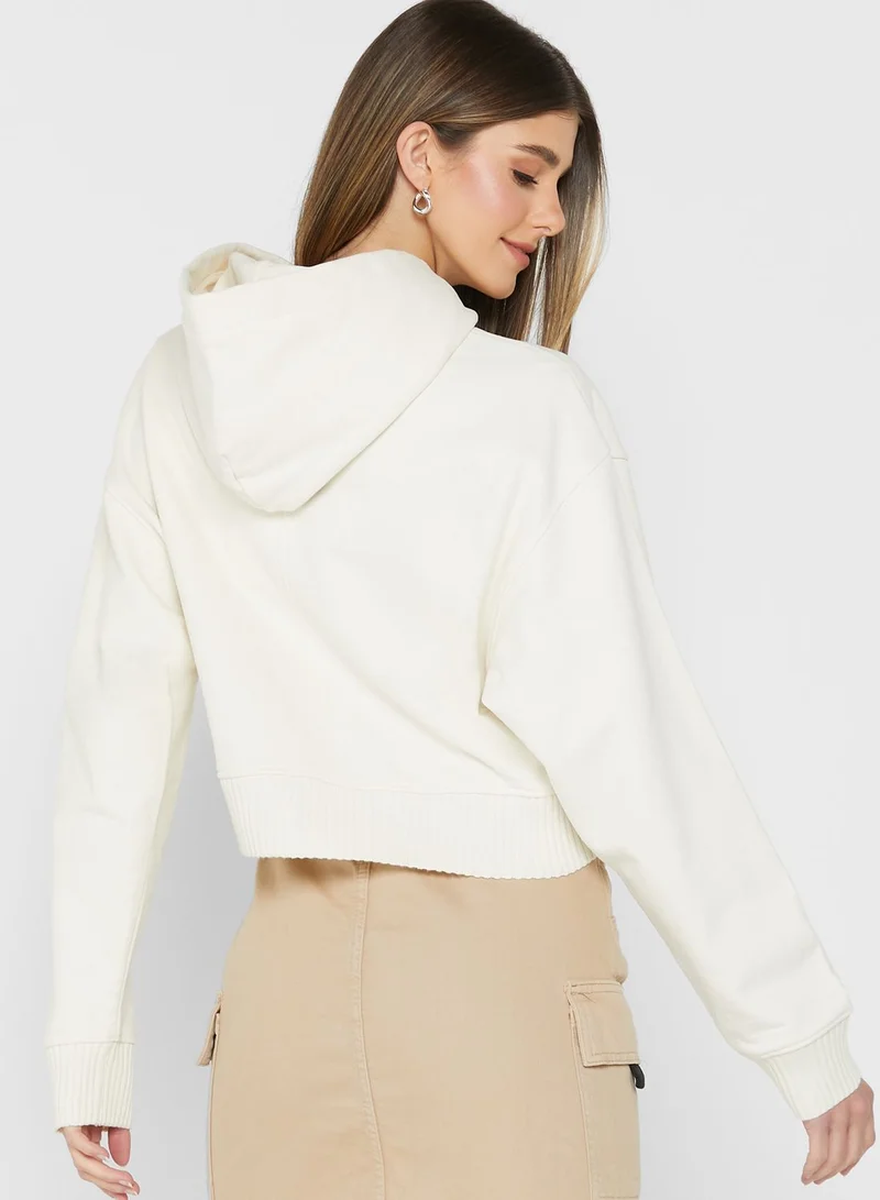 Calvin Klein Jeans Crop Logo Hoodie