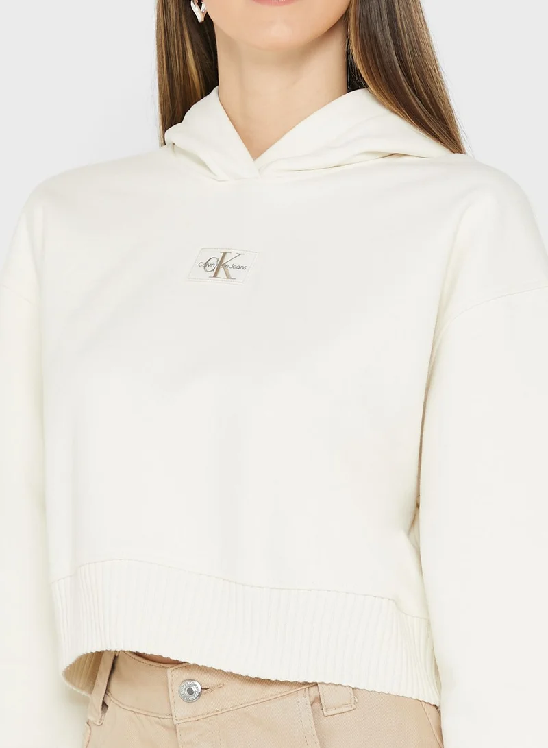 Calvin Klein Jeans Crop Logo Hoodie
