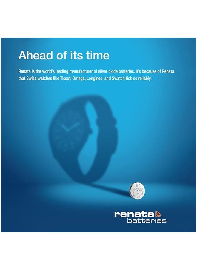 Renata - Renata wristwatch battery - Swiss made, 1.55V button cell, Renata Long Life Battery, Strap (10 pcs) 364-3, SR621SW - Image 1