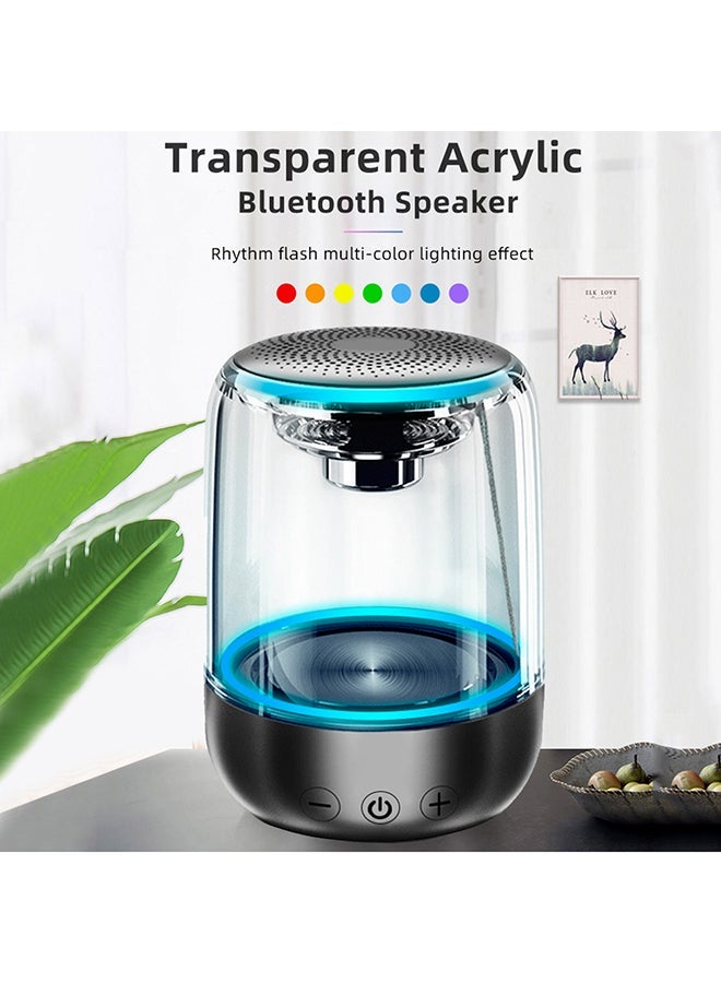 NIBEMINENT C7 Portable Wireless Stereo Bass Bluetooth Speaker Grey/Clear  - Image 2