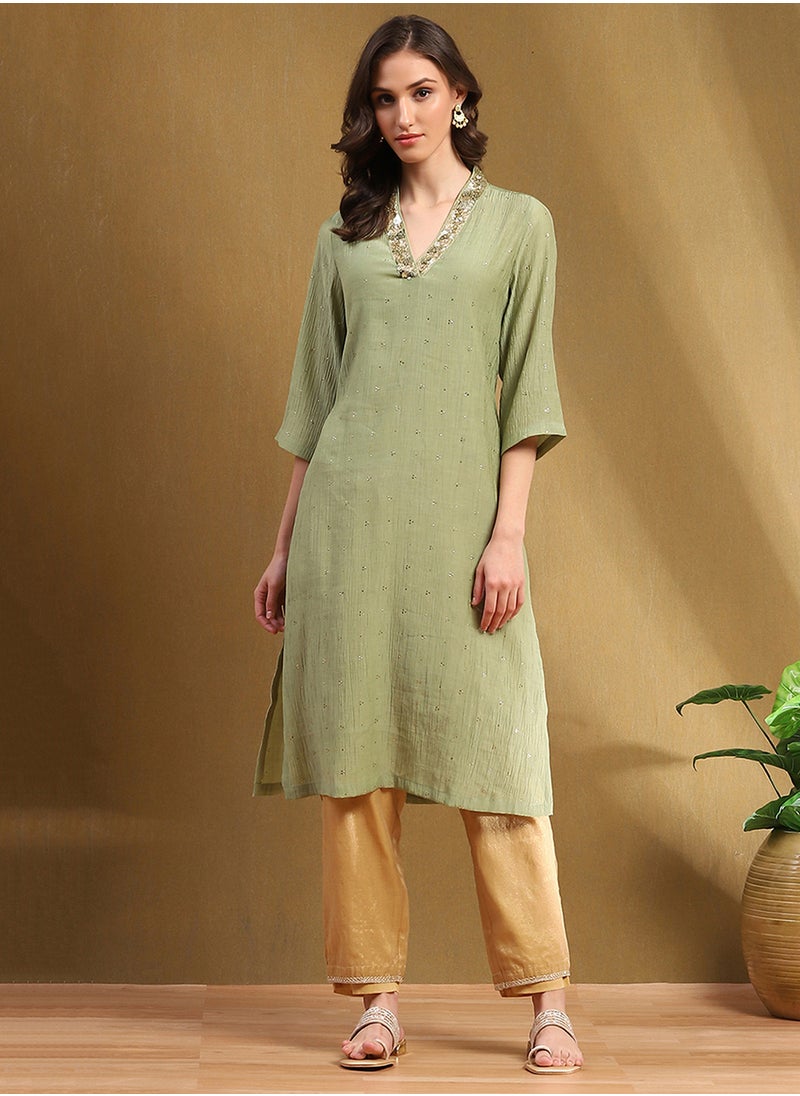 Biba - كرتي مزخرف بياقة على شكل V - Image 1