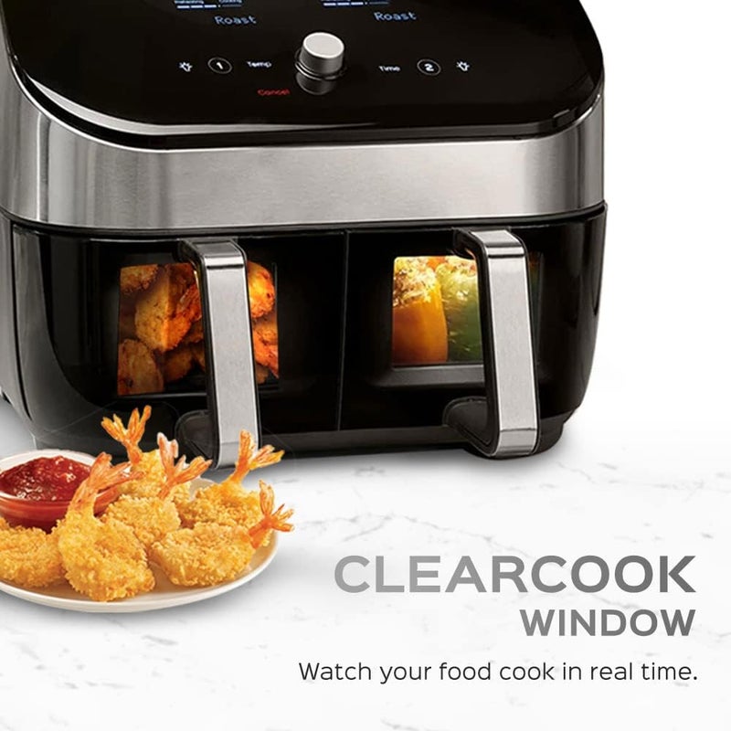 Instant Vortex Plus Dual Air Fryer 7.6L, 1700W Large Double Air Frying Drawers 8-in-1 Smart Programmes Air Fry, Bake, Roast, Grill, Dehydrate, Reheat, 2 Years Manufacturer's Warranty - Image 3