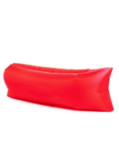 Portable Inflatable Air Sofa for Outdoor Camping, Travel & Beach Lounging Red