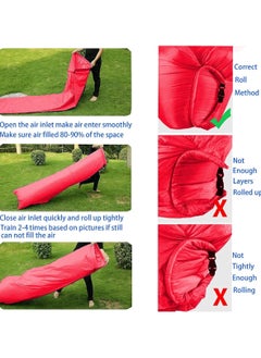 Huitich Portable Inflatable Air Sofa for Outdoor Camping, Travel & Beach Lounging Red  - Image 2