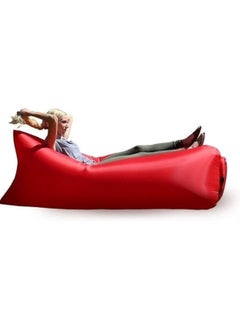 Huitich Portable Inflatable Air Sofa for Outdoor Camping, Travel & Beach Lounging Red  - Image 4