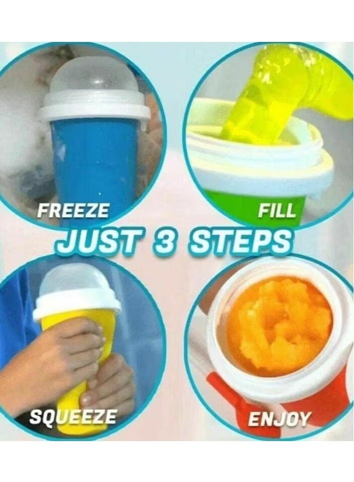 Denx Portable Silica Gel Squeeze Cup Magic Drink for Making Milkshakes, Ice Cream, and Smoothies - Image 3