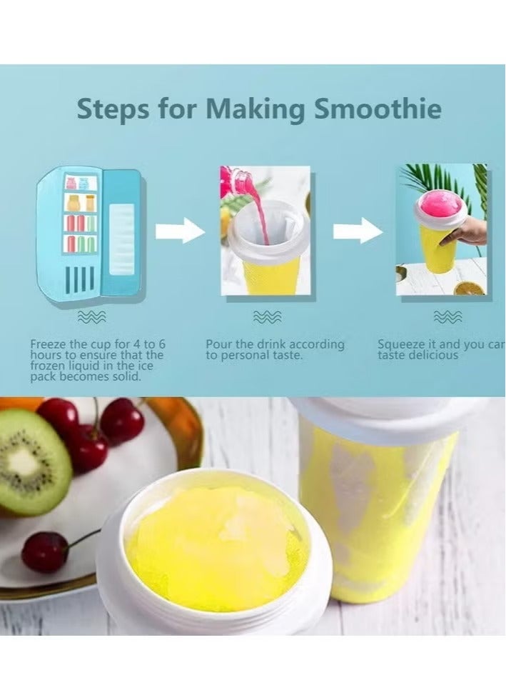 Denx Portable Silica Gel Squeeze Cup Magic Drink for Making Milkshakes, Ice Cream, and Smoothies - Image 2
