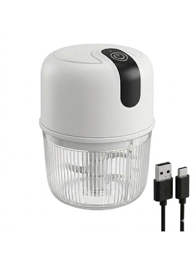 قطاعة طعام كهربائية محمولة، محضرة ثوم وزنجبيل وفلفل حار صغيرة قابلة لإعادة الشحن عبر USB، سعة 250/350 مل - Image 1