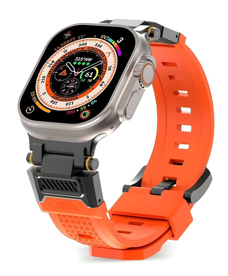 NEXT STORE Sport Silicone Strap with Air Holes & Metal Lock Compatible with Apple Watch Series 1–10 Ultra/Ultra 2/SE (42–49mm) – Durable Replacement Band - Image 1