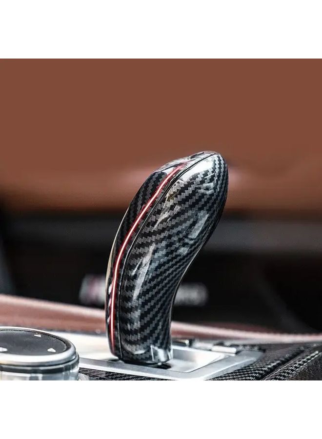 Carbon Fiber Texture Shift Knob Cover For BMW E70 E71 Left Hand Drive With Indicators Scratch Resistant Interior Upgrade Easy Installation Precise Fit - Image 4