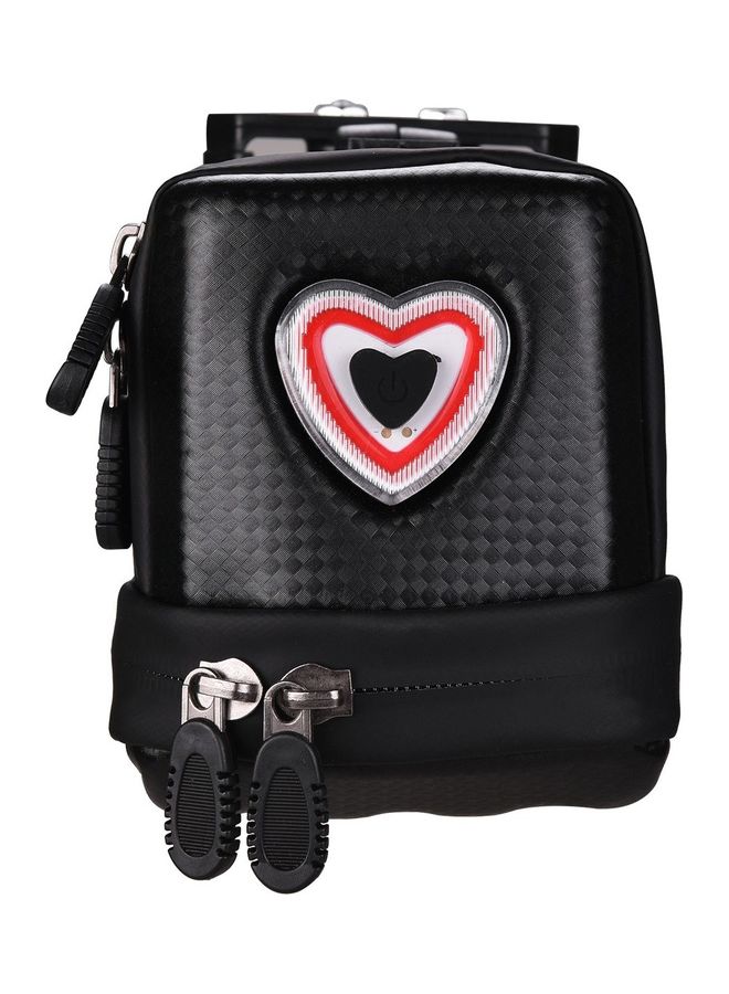 NIBEMINENT Hard Shell Bicycle Saddle Bag With Taillight And Rain Cover - Image 3