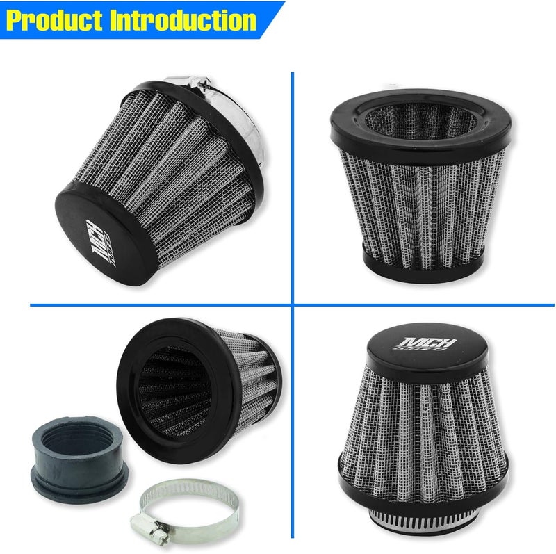 MCHMFG Motorcycle Air Filter 38mm for SSR 110cc 125cc Coolster CRF Dirt Pit Bike GY6 50cc Scooter Moped QMB139 Engine Parts (Black) - Image 5