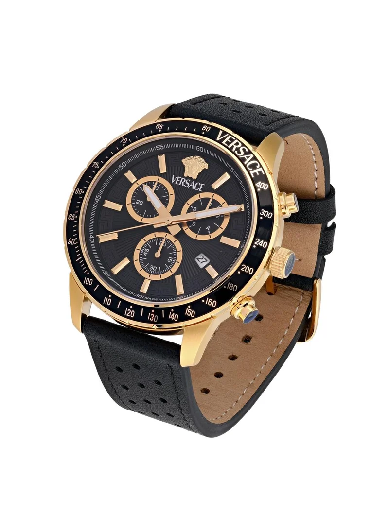 فيرزاتشي Sport Chrono Quartz Black Dial Watch