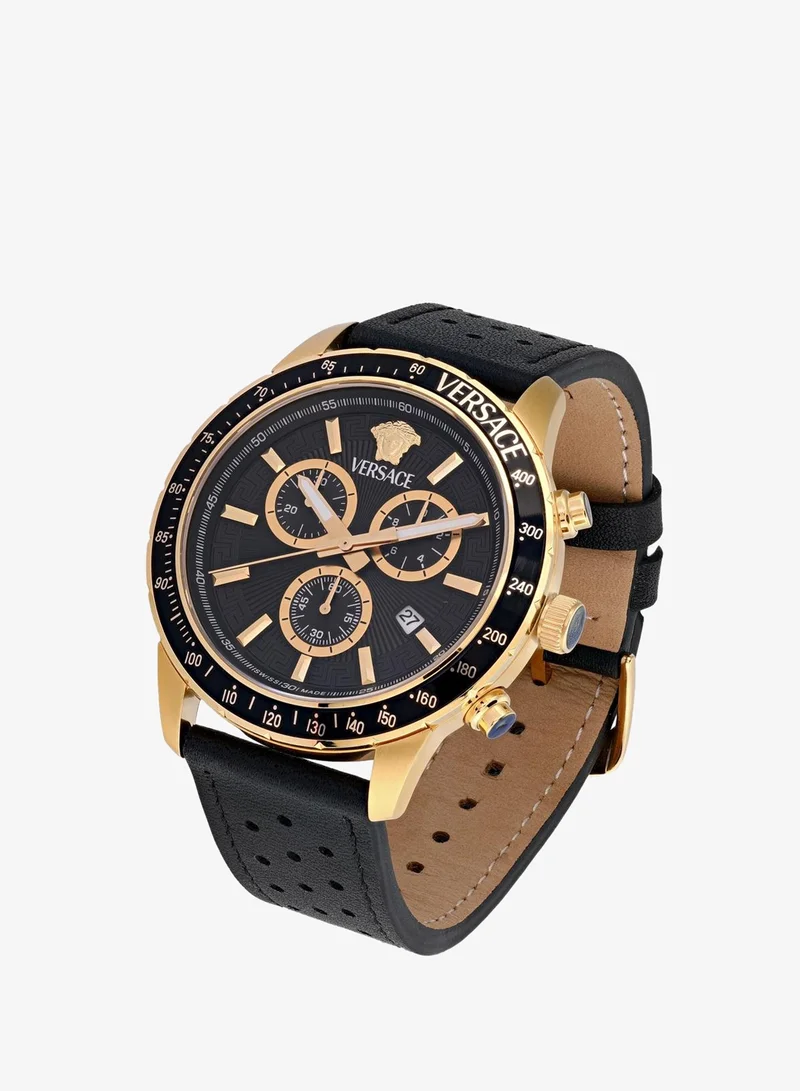 فيرزاتشي Sport Chrono Quartz Black Dial Watch