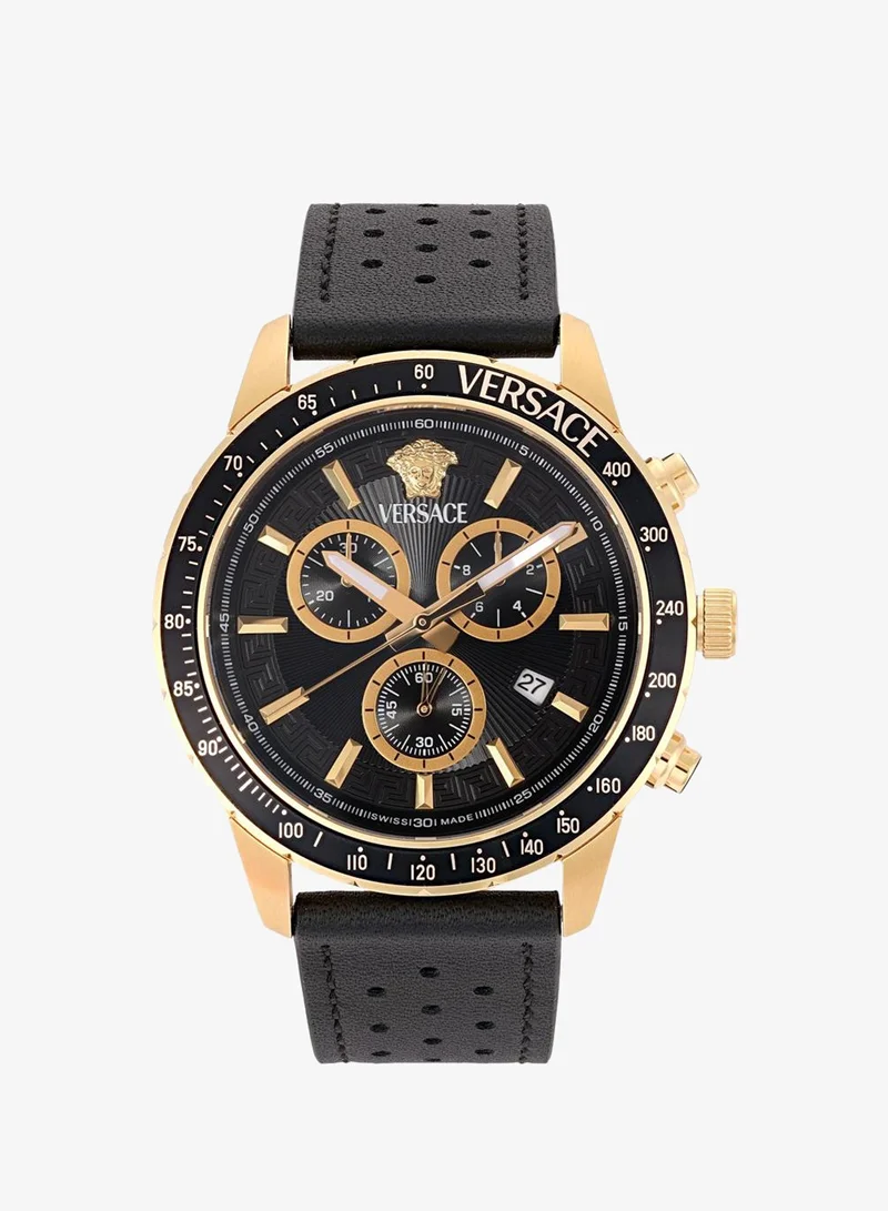 فيرزاتشي Sport Chrono Quartz Black Dial Watch