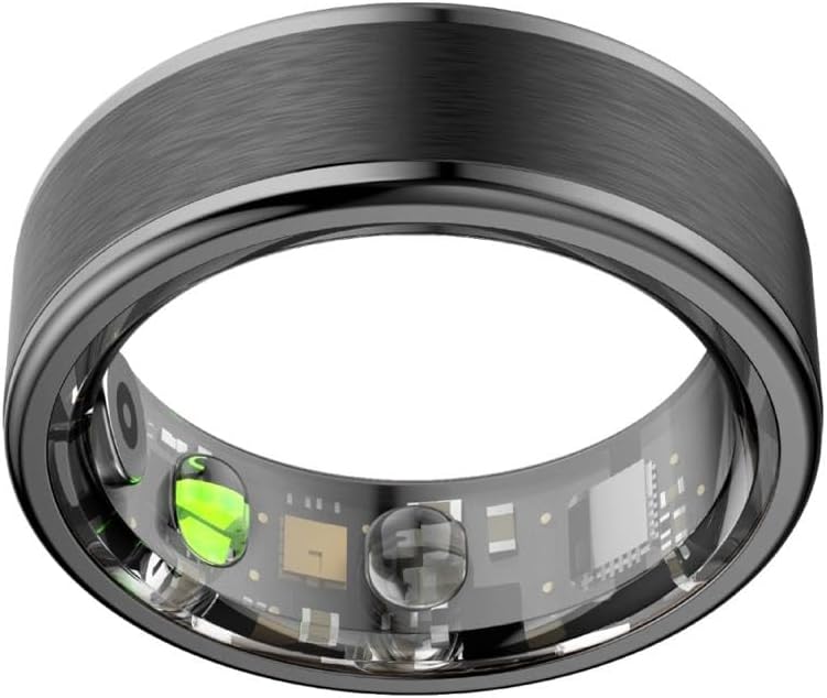 حلقة ذكية IRing R10 - تتبع الصحة واللياقة البدنية للرجال والنساء, مراقبة النوم, معدل ضربات القلب والأوكسجين في الدم, الضغط, تتبع الإجهاد, مقاوم للماء, بطارية 7 أيام أندرويد + IOS (رمادي 11) - Image 3