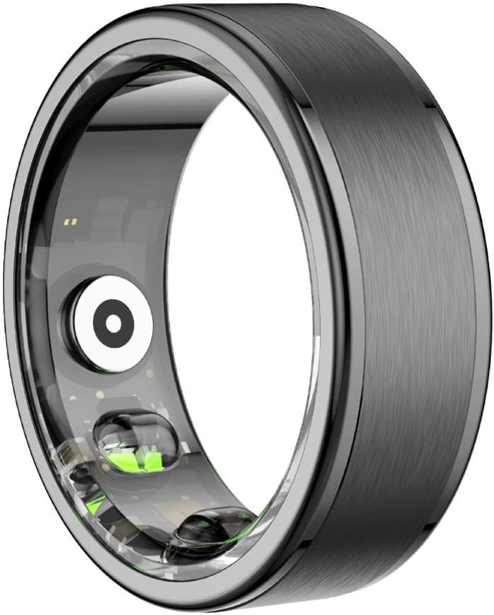 حلقة ذكية IRing R10 - تتبع الصحة واللياقة البدنية للرجال والنساء, مراقبة النوم, معدل ضربات القلب والأوكسجين في الدم, الضغط, تتبع الإجهاد, مقاوم للماء, بطارية 7 أيام أندرويد + IOS (رمادي 11) - Image 2