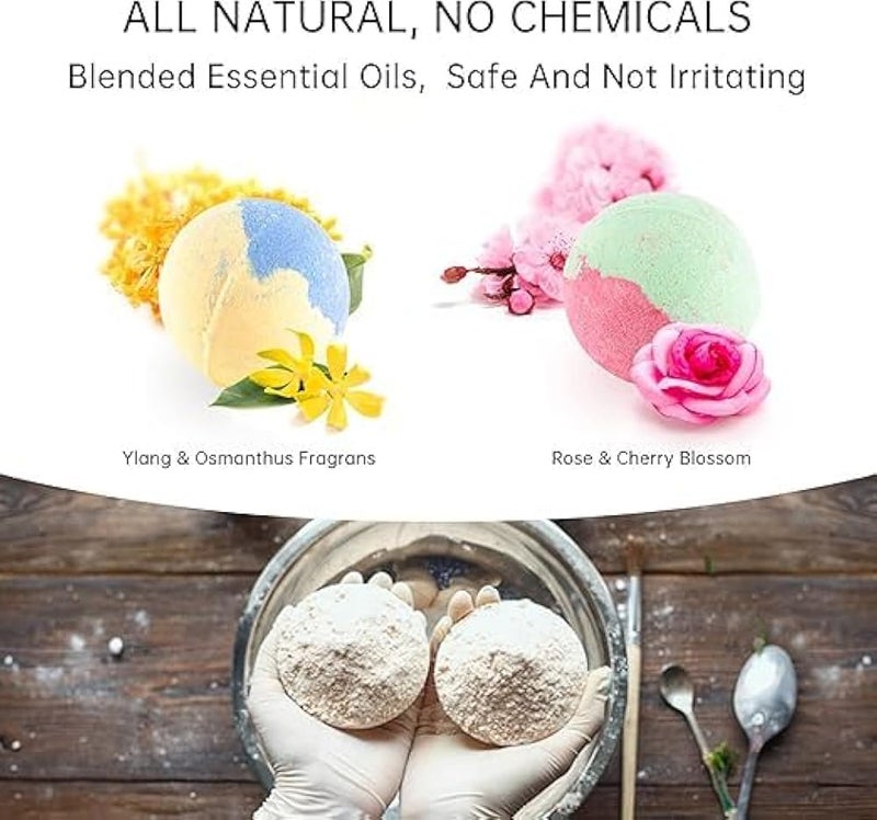 Generic Bath Bombs, Natural Moisturize Organic Bath Bomb, 1PCS Handmade Moisturize Bath Bomb Gift for Mom, Girlfriend, Mothers Day Gifts, for Birthday Valentines Christmas - Image 5