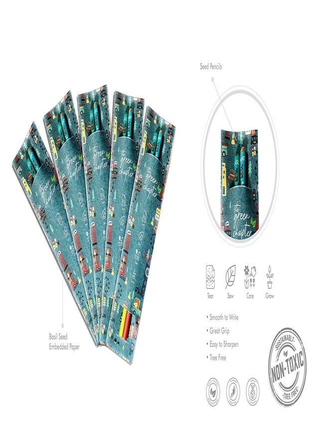 The Green Chapter - Seed Pencils Plantable Paper Ecofriendly Gift Set for Boys Girls (Pack of 10) - Image 3