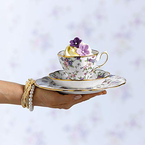 Royal Albert 100 Years 1940 3-Piece Set (Teacup, Saucer & Plate 8") - Image 4