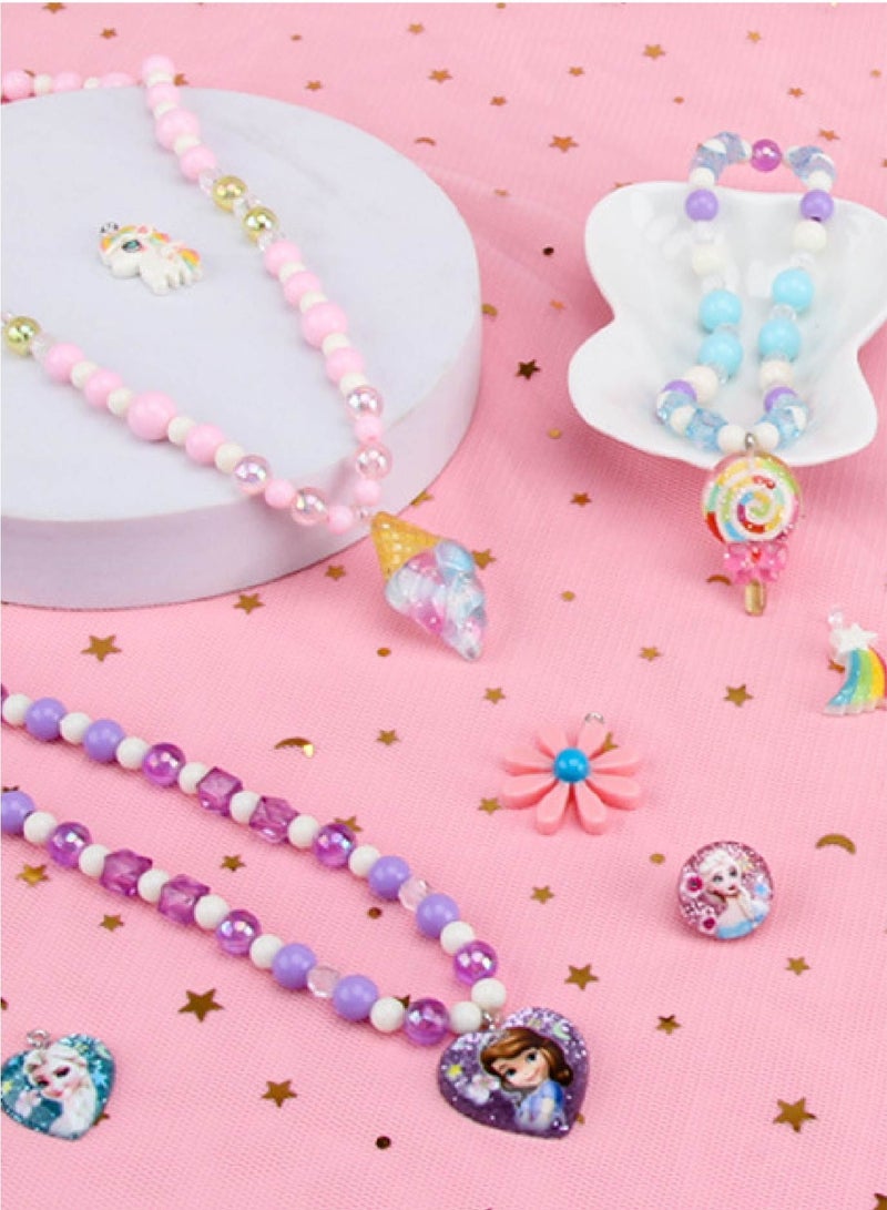 450PCS Candy Color DIY Beads Jewelry Making Kit for Girls - Best Creative Gift Toy with 9 Tools Included (New Colors!) - Image 5