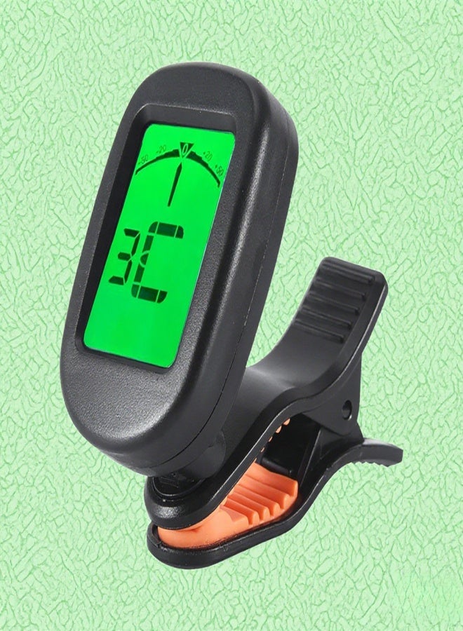 LingTing LT-01 Mini Clip-On Digital Electronic Tuner 360° Rotatable with 2 Backlight LCD Screen for Guitar Chromatic Bass Ukulele C/ D Violin - Image 1