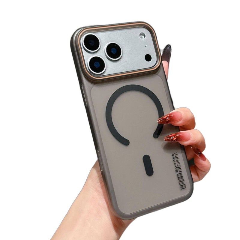 MS غطاء MagSafe بPC لـ iPhone 16 / 16 Plus / 16 Pro / 16 Pro Max مع مغناطيس قوي وحماية من السقوط مع مقاوم للصدمات مع مقاومة بصمات الأصابع باللون أسود مغناطيسي باللون الأسود - Image 1