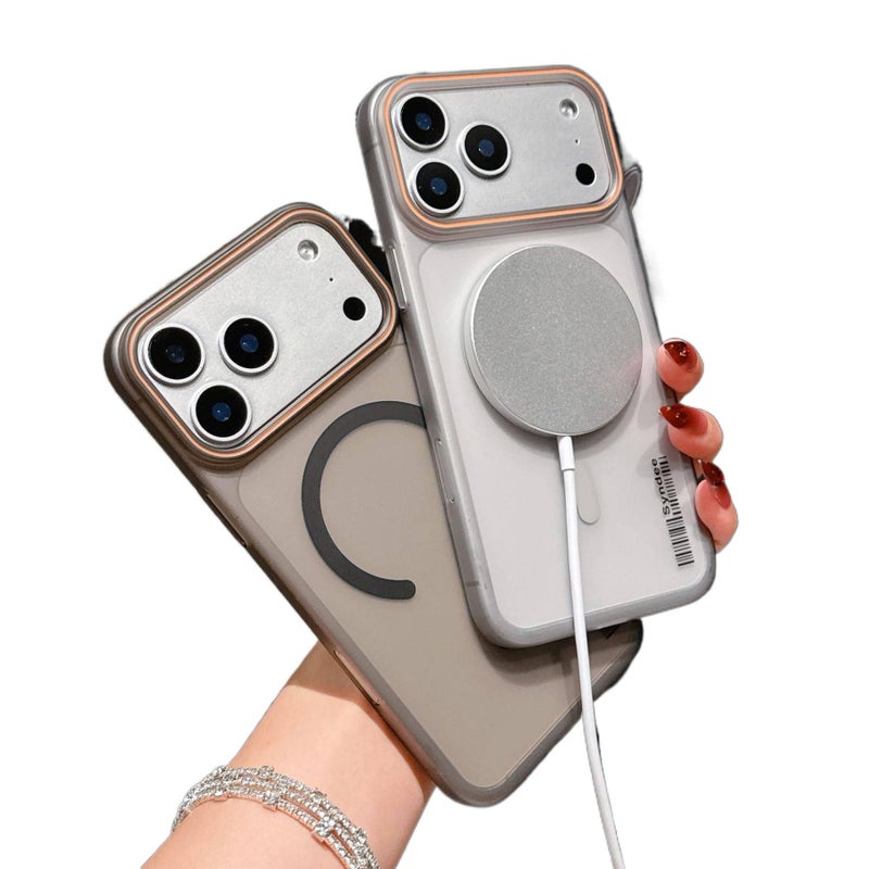 MS غطاء MagSafe بPC لـ iPhone 16 / 16 Plus / 16 Pro / 16 Pro Max مع مغناطيس قوي وحماية من السقوط مع مقاوم للصدمات مع مقاومة بصمات الأصابع باللون أسود مغناطيسي باللون الأسود - Image 4
