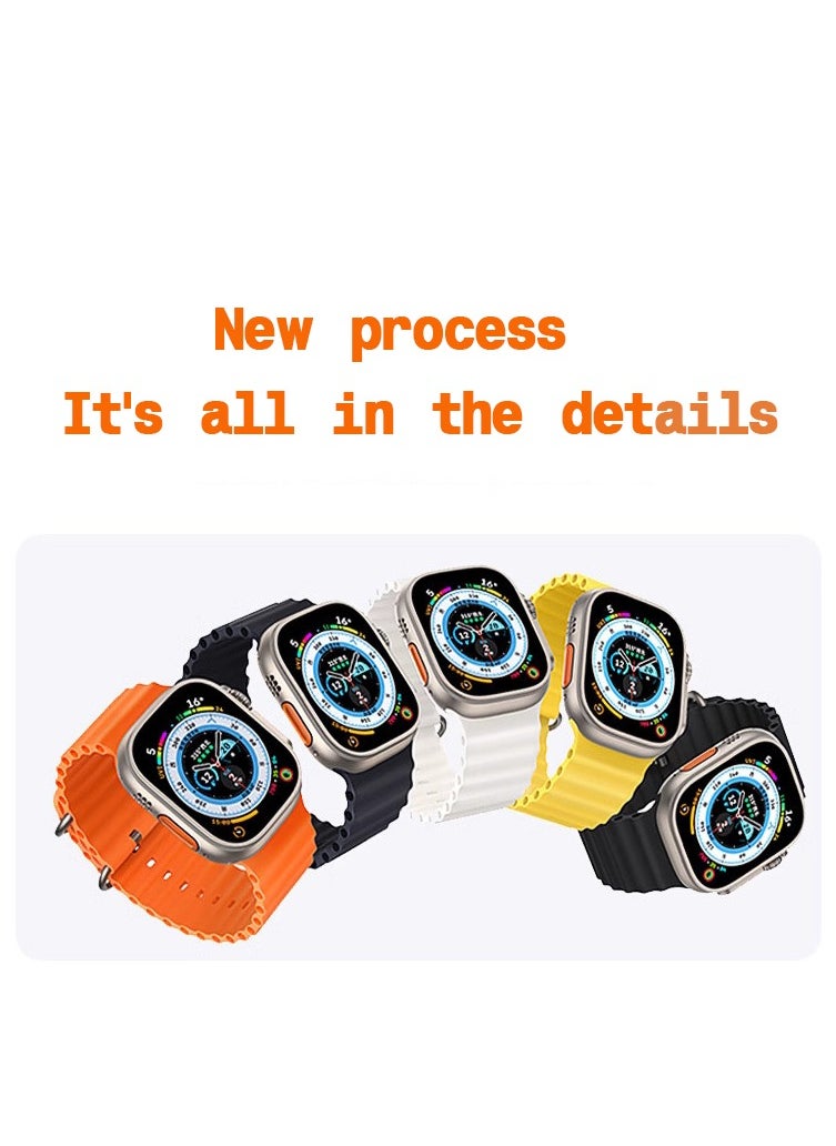 Samu - Apple Watch Ocean Band 49mm 45mm 44mm 42mm Soft Silicone Loop Strap for iWatch Series Ultra/8/7/SE/6/5/4/3/2/4 Starlight - Image 1