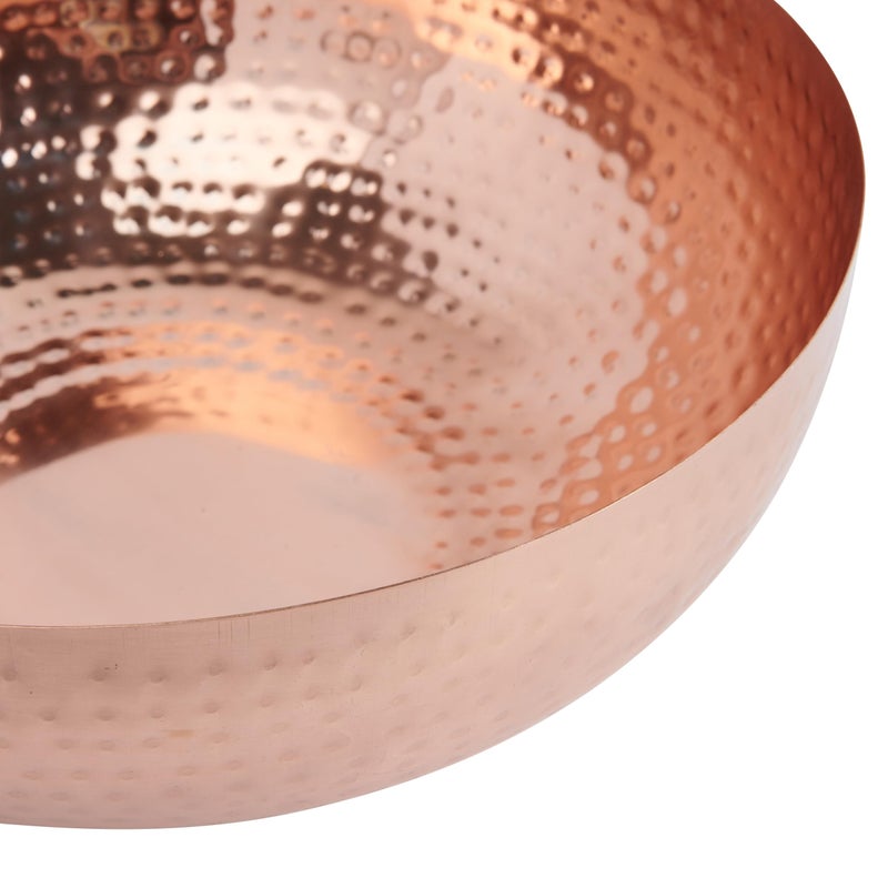 Creative Co-Op Round Hammered Metal Bowl, Copper Finish - Image 4