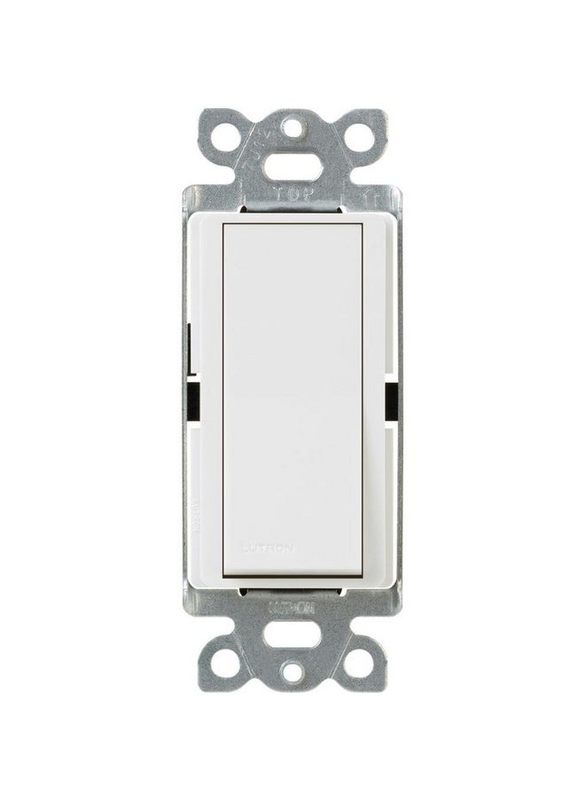 LUTRON Lutron Claro On/Off Switch, 15-Amp/3-Way, CA-3PS-WH, White  - Image 1