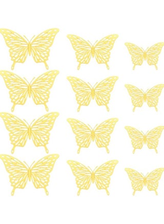 3D erfly Wall Decor Stickers for Decoration 3 Size erfly Home Decor Gold erfly Theme Birthday Party Decorations erfly Cake Decorations for Wedding Removable Wall Sticker (12Pcs) - pzsku/Z4E05C0D5FF3B82A9400FZ/45/1746530434/ff791584-a5ab-4672-8245-cde019952aca