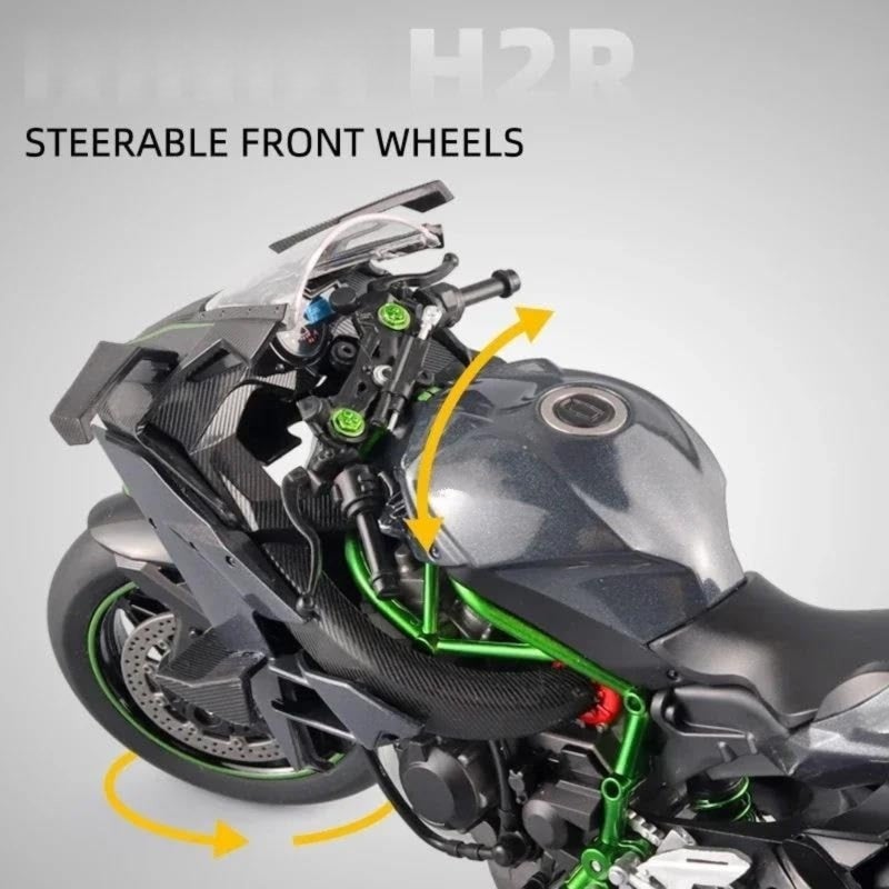 Alloy Motorcycle Model 22*9*13CM 1:9 Scale Detailed Reproduction - Durable Alloy Construction With Sound Light Effects Simulation Motorcycle Model for Car Fans Collectible Display - Image 4