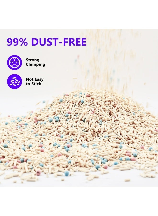 CATMFMFOX Tofu & bamboo fiber Mixed cat litter | Golden Scientific Blend | Ultra-Strong Clumping & 7-Day Odor Lock | Low Tracking & Low Dust | For Discerning Cat Owners | (Mixed-Cat litter-4P(24L)) - Image 5