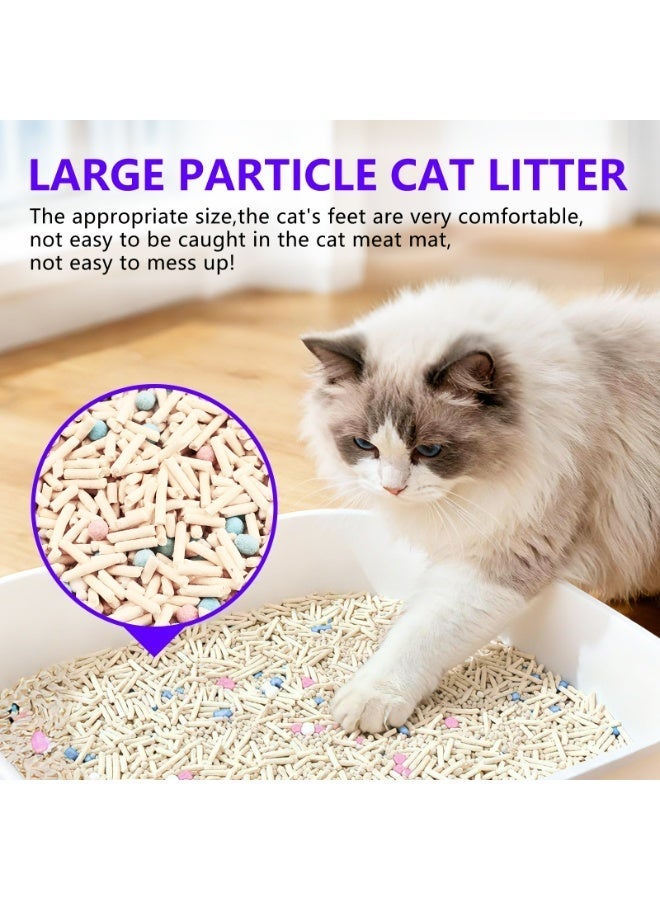 CATMFMFOX Tofu & bamboo fiber Mixed cat litter | Golden Scientific Blend | Ultra-Strong Clumping & 7-Day Odor Lock | Low Tracking & Low Dust | For Discerning Cat Owners | (Mixed-Cat litter-4P(24L)) - Image 3