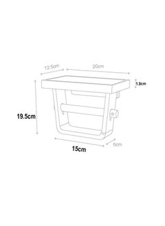 Generic Beech Wood Toilet Paper Holder with Phone Rack  - Image 5