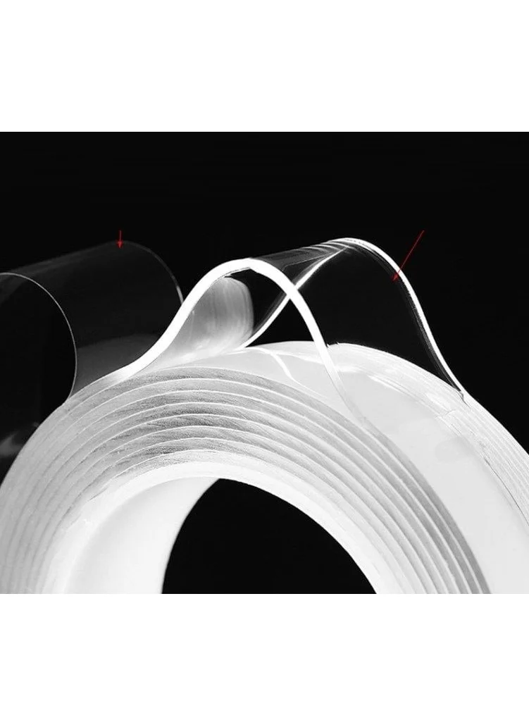 BYR 2m*3cm Double Sided Transparent Tape 2 Meters [ tek]