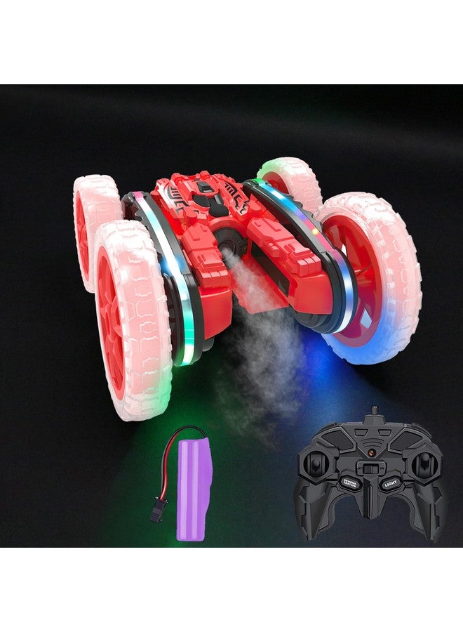 OBEST OBEST RC Car Remote Control Stunt Car, 2.4Ghz Spray Blossom Stunt Car, 360° Rotation Stunt Truck with Wheel Lights, One Touch Spray Skills Outdoor Toy Gift - Image 2