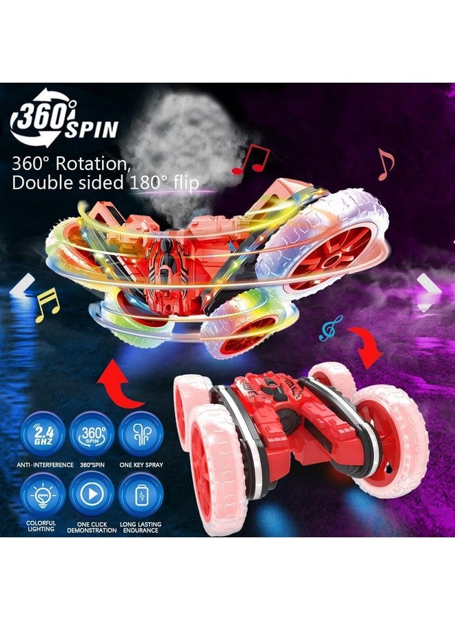OBEST OBEST RC Car Remote Control Stunt Car, 2.4Ghz Spray Blossom Stunt Car, 360° Rotation Stunt Truck with Wheel Lights, One Touch Spray Skills Outdoor Toy Gift - Image 3