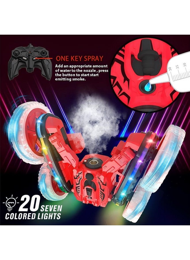 OBEST OBEST RC Car Remote Control Stunt Car, 2.4Ghz Spray Blossom Stunt Car, 360° Rotation Stunt Truck with Wheel Lights, One Touch Spray Skills Outdoor Toy Gift - Image 4
