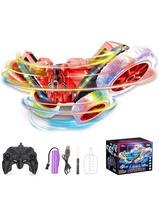 OBEST OBEST RC Car Remote Control Stunt Car, 2.4Ghz Spray Blossom Stunt Car, 360° Rotation Stunt Truck with Wheel Lights, One Touch Spray Skills Outdoor Toy Gift - Image 1
