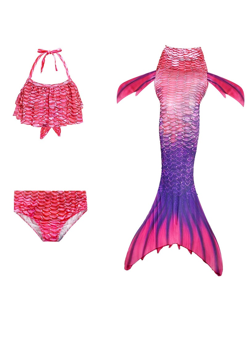 KUYING Children's Mermaid Swimsuit Bikini