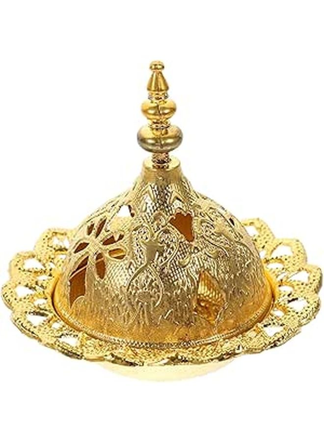 Vintage Alloy Arabian Incense Burner Home Fragrance Censer Cone Holder Table Centerpiece - Image 1