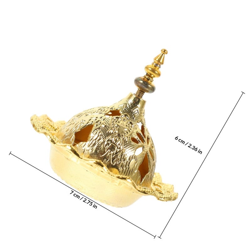 Vintage Alloy Arabian Incense Burner Home Fragrance Censer Cone Holder Table Centerpiece - Image 3
