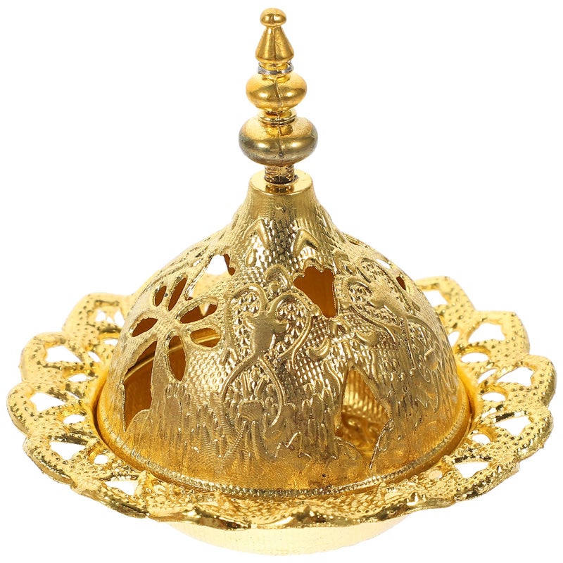 Vintage Alloy Arabian Incense Burner Home Fragrance Censer Cone Holder Table Centerpiece - Image 2